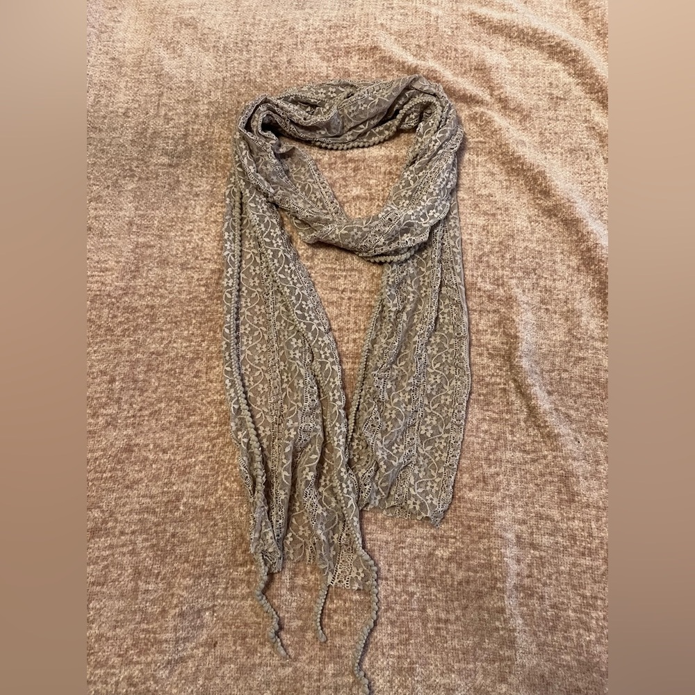 Lace floral scarf